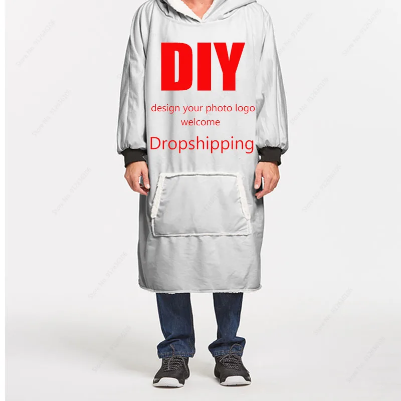 DIYHoodiesBlanketsCustomPersonalized3DPrintedThickenFlannel