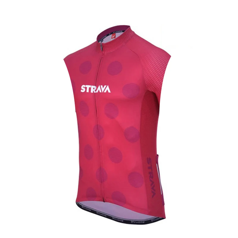 Pro team STRAVA летние рубашки без рукавов для мужчин MTB Дорожный велосипед Велоспорт Джерси Высокое качество одежда для велоспорта Майо Ropa Ciclismo - Цвет: 4