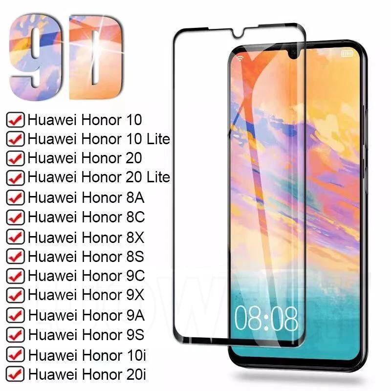 Защитное стекло 9D для Huawei Honor 9i 10i 20i 9 10 20 Lite 8C 8X 8S 8A 9A 9X 9C|Защитные стёкла и плёнки| |