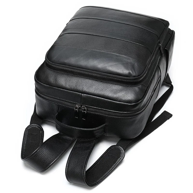 multifunction business men backpack laptop man leather backpacks fashion backapck travel shoulder mochila male anti thief 8878