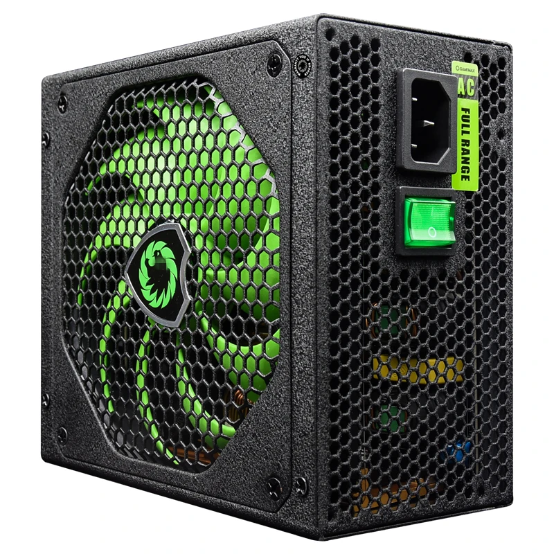 Блок питания для GameMax ATX12V полумодульный 80 плюс Бронзовый бесшумный блок питания для видеоигр 500 Вт блок питания GM-500