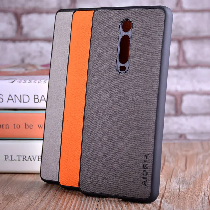 case for xiaomi mi 9t pro coque Luxury textile Leather skin soft TPU hard PC phone cover funda | Мобильные телефоны и