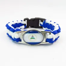 Бесконечная любовь Флаг Никарагуа Браслеты ручной работы Никарагуа браслет Модный Браслет Из паракорда Никарагуа браслет