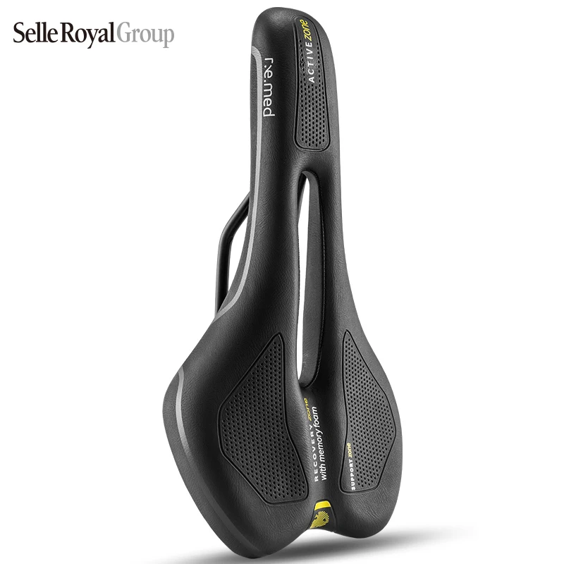 Pаспродажа SELLE ROYAL велосипедное седло MTB Спортивное полое дышащее губчатое седло с эффектом памяти амортизирующее велосипедное седло унисекс черное