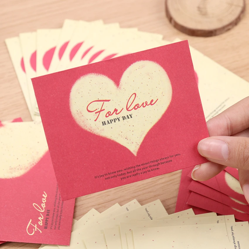 10 шт. креативная бумага с сердечками пустая мини оконные конверты свадебные