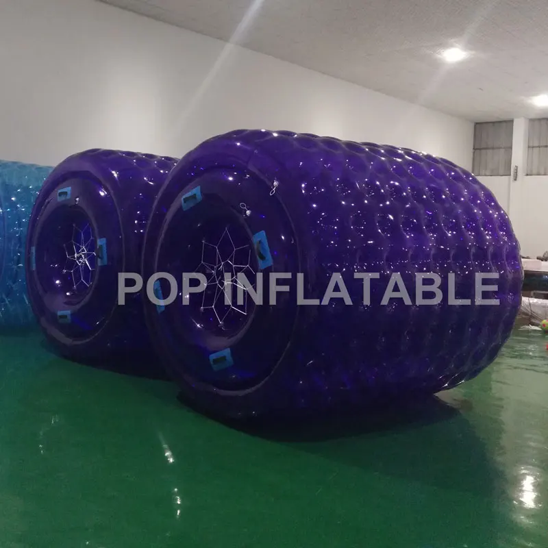 Purple ПВХ водяной цилиндр, красочный надувной шар для ходьбы по воде, сад прокатки мяч, надувные Зорбы водные ролики - Цвет: Purple