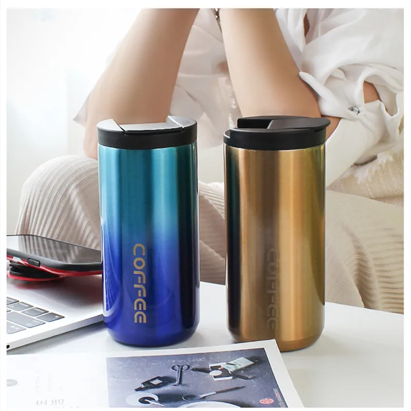 350ml/500ml Double Stainless steel 304 Coffee Mug Leak-Proof Thermos Mug Travel Thermal Cup Thermosmug For Gifts