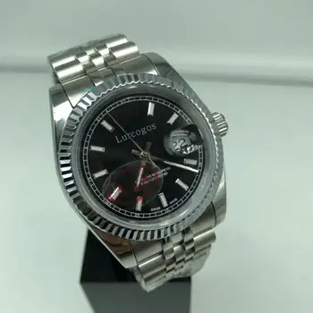

12 colors 36mm unisex black dial watch Glide Smooth second hand watch luminous mechanical Watches datejust AAA