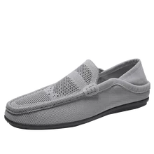Мужские дышащие кроссовки с сеточкой, мужская обувь на плоской подошве, обувь для вождения, прогулочная обувь, обувь в горошек, кроссовки, низкие водонепроницаемые Мокасины, YGb-A03