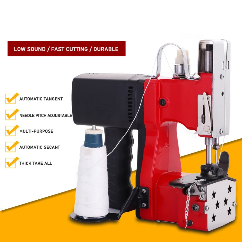 

Gun Type Packer Portable High Speed Electric Packing Machine Woven Snake Skin Bag Sewing Machine Manual Packer Sealing Machine