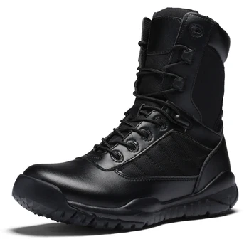 

2019Men Desert Tactical Military Boots Mens Work Safty Shoes SWAT Army Boot Zapatos Ankle Lace-up Combat Boots Motocycle Boots