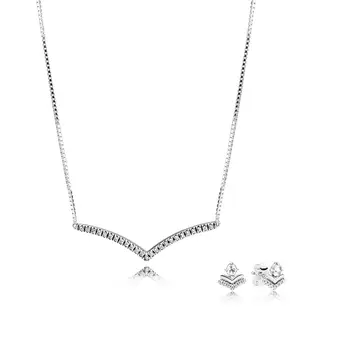 

Kakany 2020 Spring New Shiny Wishing Necklace And Classic Blessing Earring Set Original Female High-quality Jewelry Gift