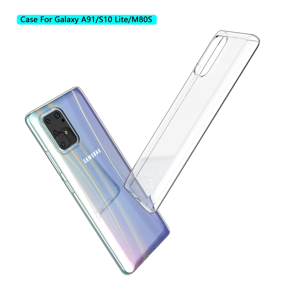 Чехол для Samsung Galaxy S10 Lite TPU силиконовый прозрачный чехол Бампер Мягкий прозрачная