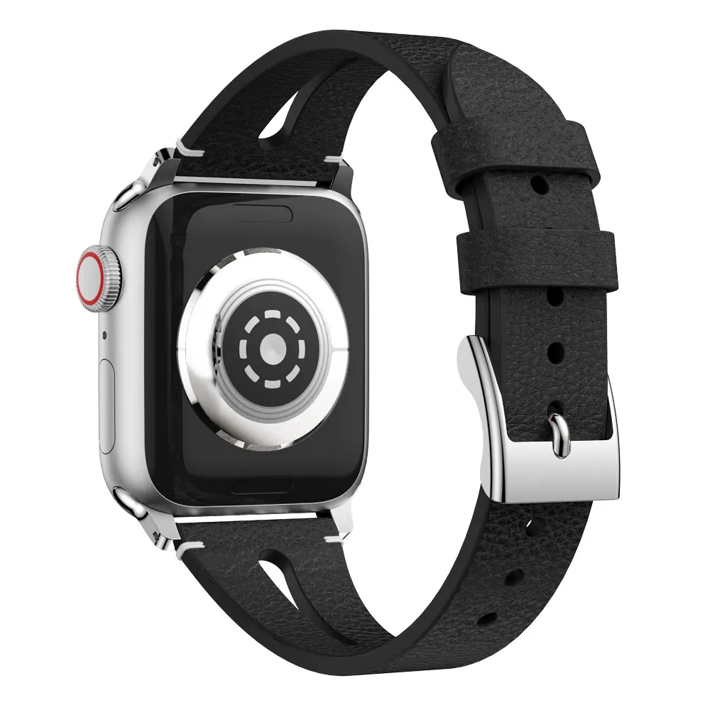 Ремешок из натуральной кожи для Apple Watch 38 мм 42 мм iWatch 4 полосы 44 мм 40 мм браслет ремешок для Apple Watch 4 3 2 1