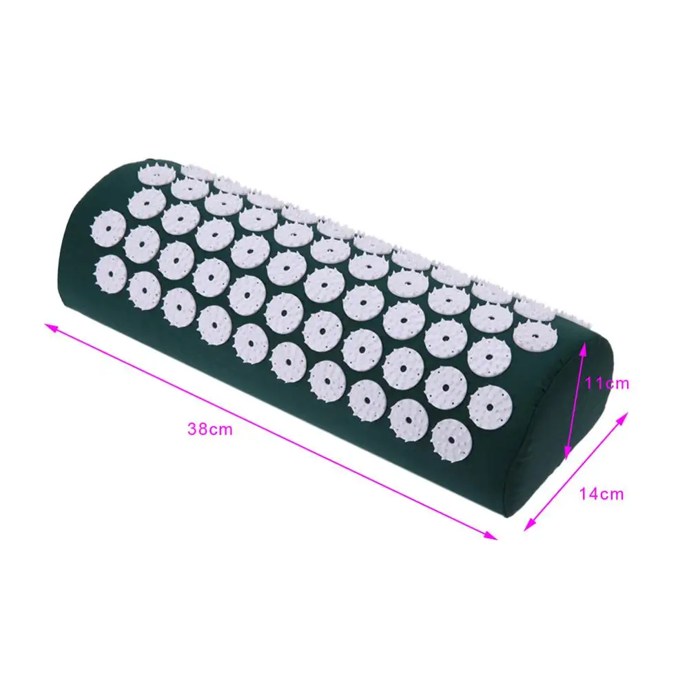 ink green Pillow Массажер двойного назначения Подушка акупресса снимает стресс и боль Спайк назад массажер для спины, шеи и плеч акупунктурный массаж йога коврик здоровье - Цвет: ink green Pillow