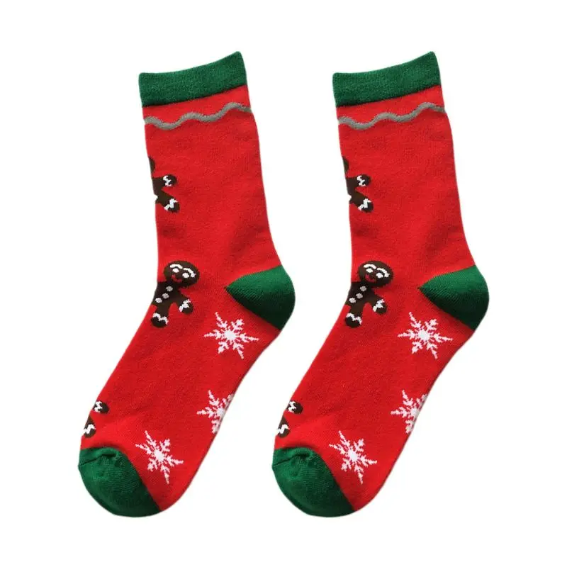 1 пара, женские осенне-зимние мягкие теплые хлопковые носки, Рождественская тематика, носки для девушек, праздничные вечерние носки, подарки