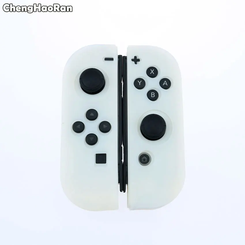 Q White ChengHaoRan силиконовый резиновый чехол для nintendo Switch контроллер Joy-Con для переключателя NX NS Joycon Grip защитный чехол - Цвет: Q White