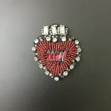 Красные серебряные стразы, Пришивные железные нашивки, Значки для вышивания одежды, самодельные Аппликации, украшение для рукоделия