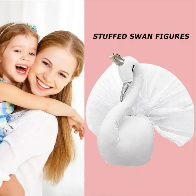 Милый 3D Корона Лебедь стена высокое качество хлопок искусство Висячие плюшевые куклы Золотая Корона ElegantToy день рождения свадебный подарок