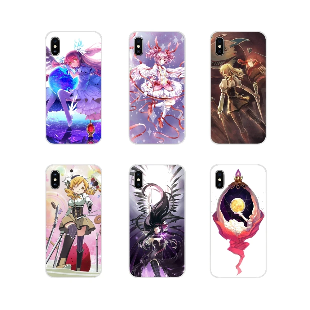 Прозрачный чехол из ТПУ для Xiaomi Redmi Note 3 4 5 6 7 8 Pro Mi Max Mix 2 2S Pocophone F1 Puella Magi Madoka Magica Anime |