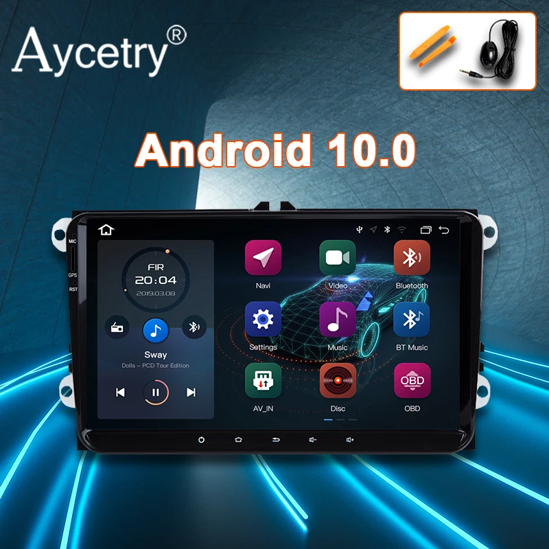 Автомобильный радиоприемник DSP Android 10 GPS Авторадио для Skodao/Seat/VW GOLF 5/6 Polo Passat B6 CC Tiguan