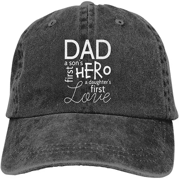 

Best Dad in The World Adjustable Noveity Denim Hat for Women and Men