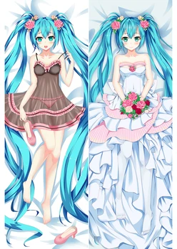 

Hatsune Miku Sexy Pillow Case Otaku Peach skin 2 Way Body pillowcase Anime Hugging Body Pillow Cover Case