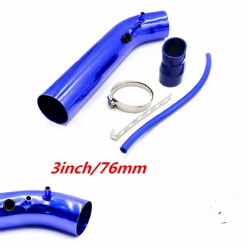 

Air Intake Universal 3" 76mm Aluminum Racing Car Cold Air Intake Pipe Air Filter Kit Car UNIVERSAL Sports Air Filter Kit