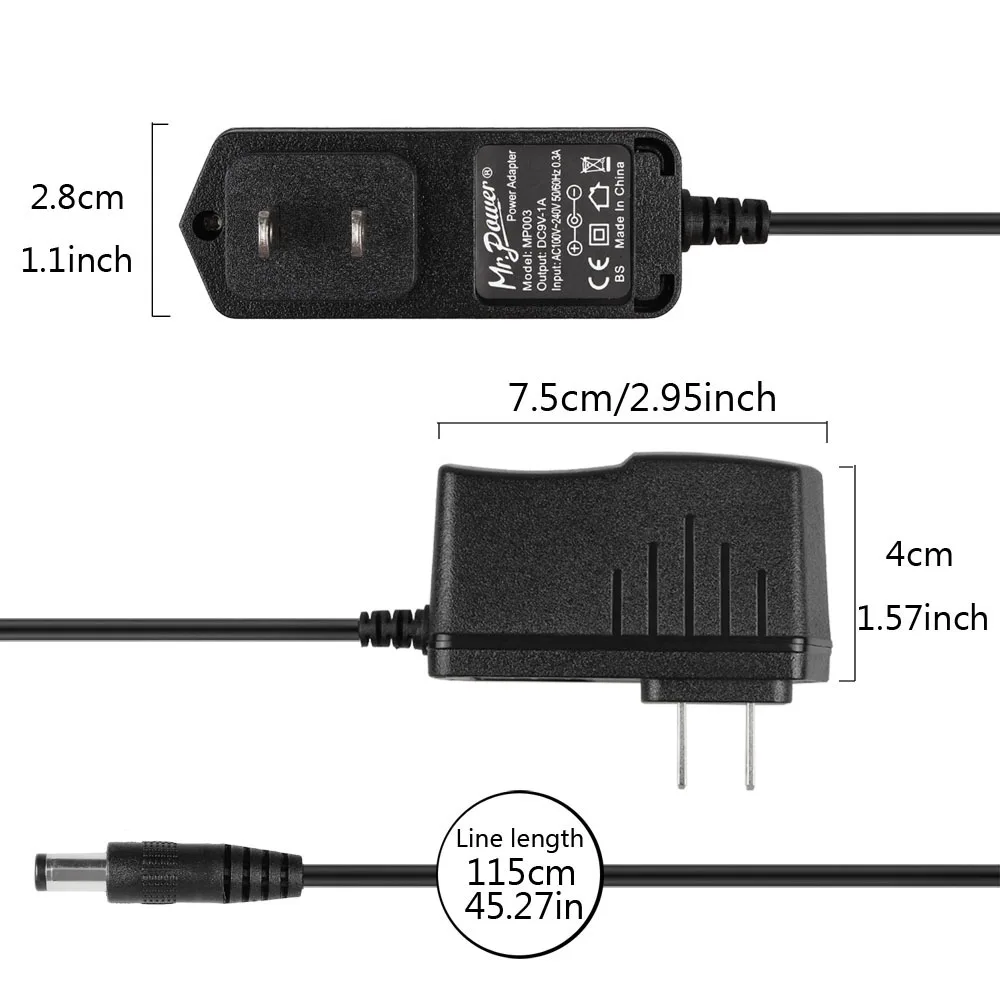 9V guitar power supply adapter 7