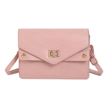

Women Bag New Fashion Crossbody Messenger Leather Shoulder Leisure Hasp Fashion Wild Buckle Leather Solid color Temperament