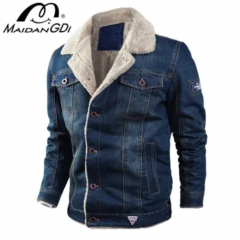 

Men's Jackets 2020 Winter New Thermal Denim Jacket Fleece Thicken Warm Denim Coat Windproof Fashion Motorcycle Cow Jackets