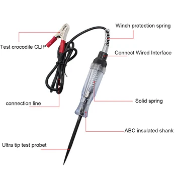 

6-24V Auto Voltage Test Pencil Handhold Measuring Professional Circuit Car Repair Electrical Quickly Check Portable Electroprobe