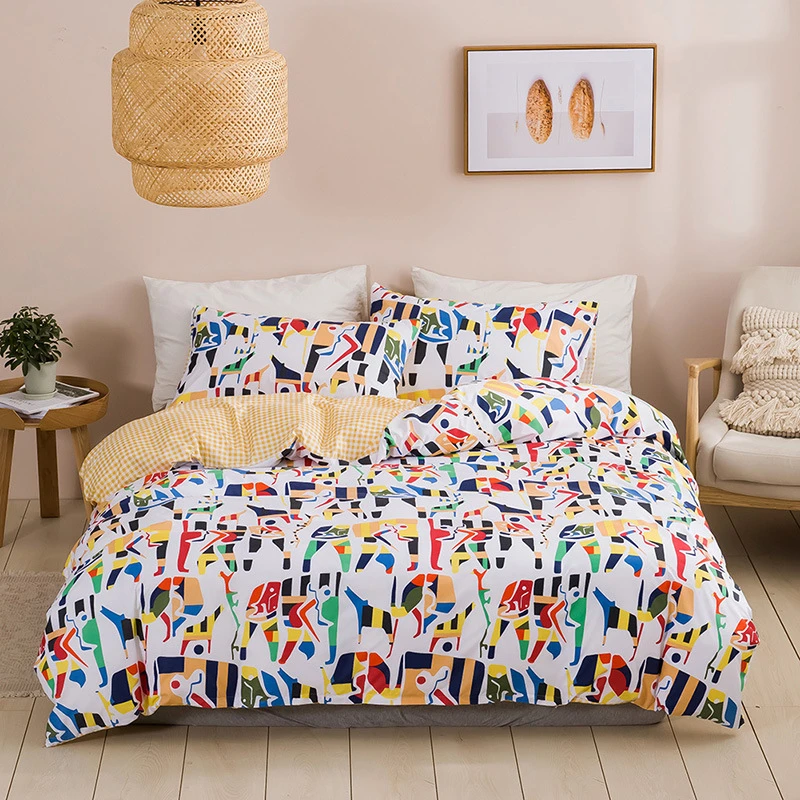 sequía válvula Reconocimiento Textiles para el hogar personalizados, forro de cama, funda de edredón,  traje de tres piezas, individual, doble, completo, Queen y King size|Funda  nórdica| - AliExpress