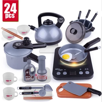 

New 1 Set Pretend Play Toy Children's Microwave Oven Baby Kitchen Toy Simulation kettle Small Appliances Cooking Toy D151