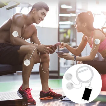 

Mini Massage Sticker Portable Headset-shape Electric Neck Shoulders Back Waist Massager 3 in 1 Plug Neck Massage Mini Sticker