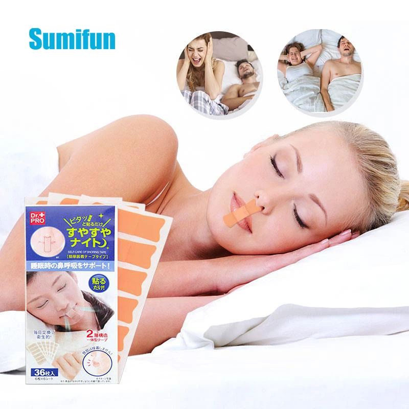 

72Pcs Treatment Snoring Stickers To Stop Snoring And Talk In Sleep Artifact With Mouth Tape To Ease Sleep For Sleep Health D2162