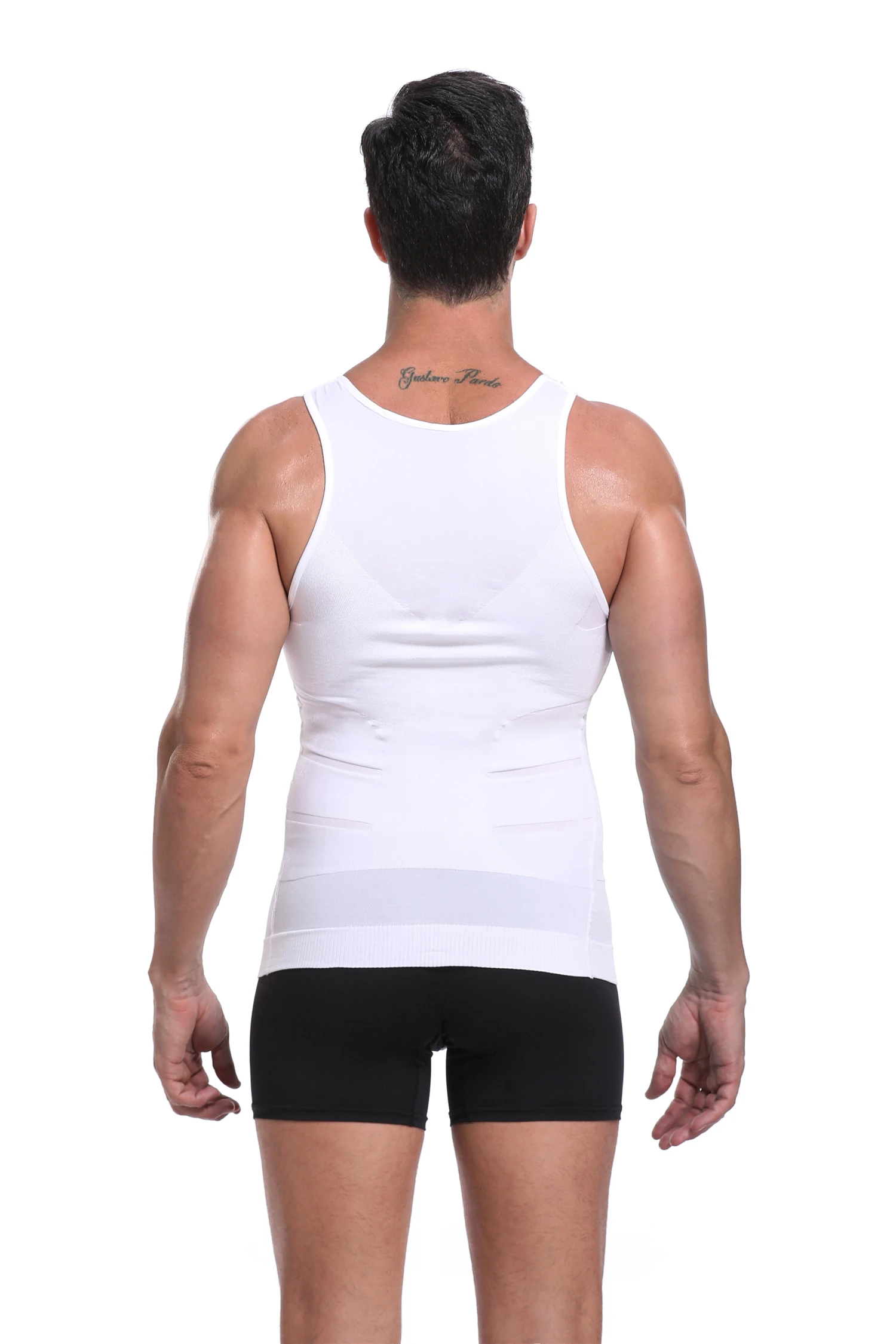Compression Shirts for Men Shapewear Slimming Body Shaper Waist Trainer Vest Workout Tank Tops Abdomen Undershirts Fat Brun Gym