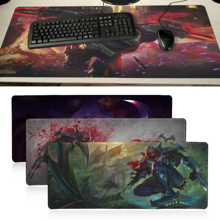 Забавные League of Legends Zed Gaming Keyboard Мышь колодки большой игровой Pad Lockedge коврик для