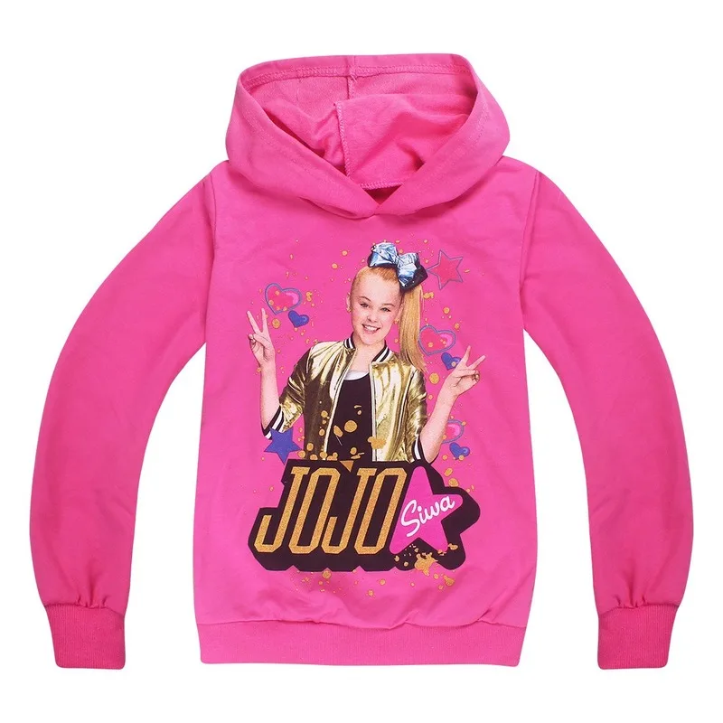 Хлопковая толстовка с длинным рукавом для девочек JOJO Siwa куртка свитшоты топы на