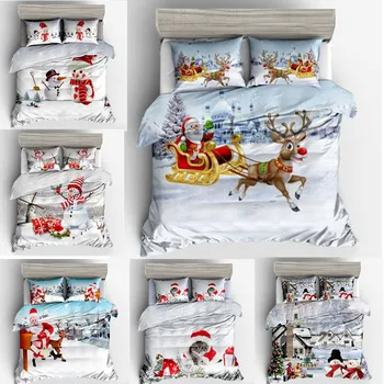 

3d bedding Chrimstmas Bedding decor Stana bedding set Snowman duvet cover 3D bedclothes Xmas tree Christmas decor Home textile