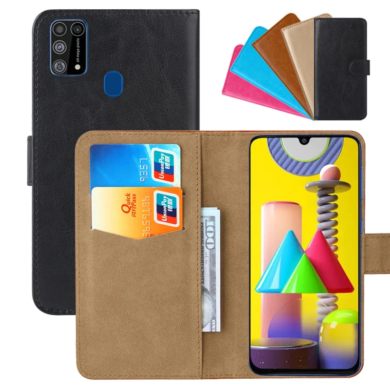 samsung m31 leather flip cover