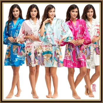 

Femme Women Dressing Gown Bridesmaid Robe Silk Kimono Robes For Women Satin Bathrobe Long Silk Robes For Bridesmaids Longue