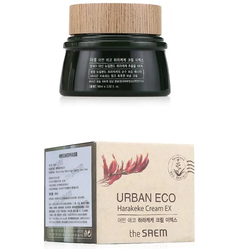 THE Saem Urban Eco Harakeke Cream EX 60ml Moisturizing Skin Anti-Aging Wrinkles Fade Fine Lines Day And Night  Korean Cosmetics