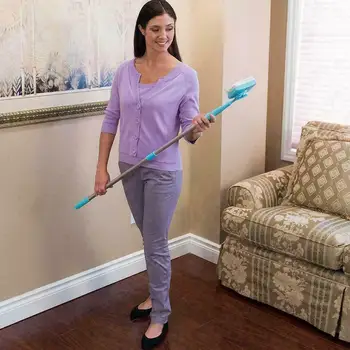 

Baseboard Extendable Cleaning Microfiber Duster Buddy 360 Degree Swivel-action Head Multi-Use Clean Mop Home Kitchen Cleaner