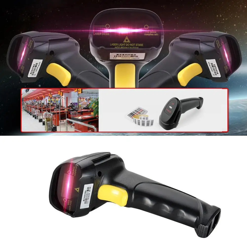 Сканер штрих-кода POS USB Автоматический лазерный считыватель штрих-кодов