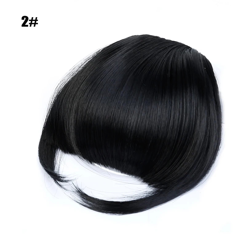 Short Straight Front Hair Clip in Hair Bangs Extension Synthetic Bangs synthetic bangs