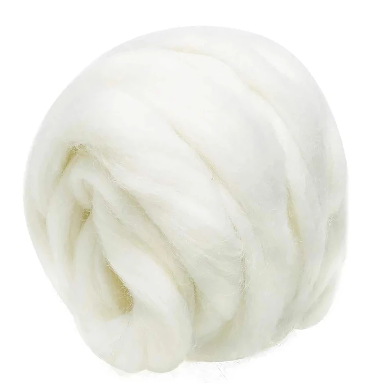 

LMDZ Wool Felting Supplies, 100% Pure Wool, Chunky Yarn, Spinning Wool Roving for Needle Felting Wet Felting DIY Hand Spinning