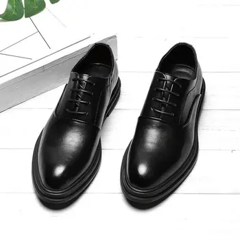 

Mens Dress Shoes Oxfords Business Office Pointed Black Brown Lace-Up Men's Formal Shoes Wedding shoes C21-15