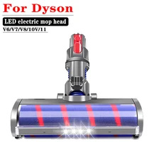 Handheld vacuum cleaner For Dyson V6/V7/V8/V10/V11 accessories V7 LED electric brush head Suction head roller brush spare parts