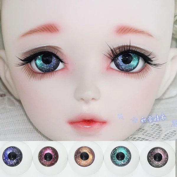 

Estartek Custom 1/6 1/4 1/3 1/8 Acrylic Starry Coloured Anime Eyes for BJD SD DD Doll Action Figure DIY 12 18 16 14mm